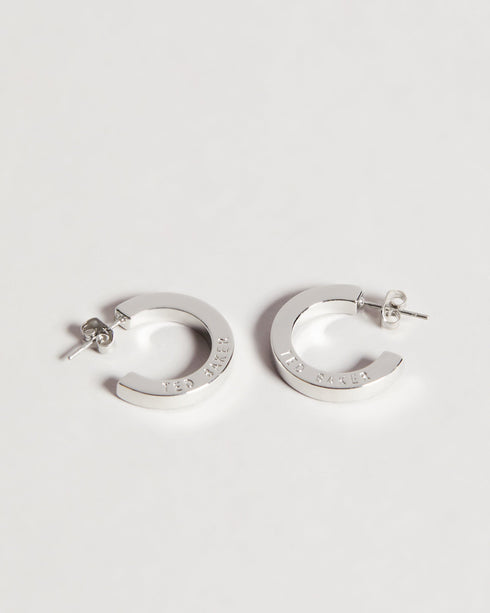 SENATTA-Jewellery-Bring The Glamour With Senatta. These Elevated Hoop Earrings Are Embellished With Crystals And Ted Baker Branding For A'party-ready Look.Earrings Cannot Be Returned. Ted Baker accessories collection Hoop earrings Inlaid crystal detail Stud fixture One size Ted Baker-branded- Ted Baker Romania